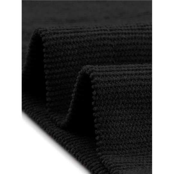 Women's High Waist Elastic Back A-Line Black - Picture 5 of 5